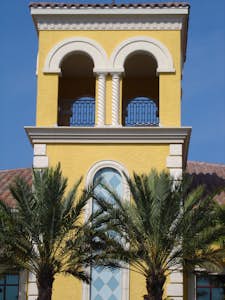 Example building with EIFS (Exterior Insulation and Finishing System) architectural elements