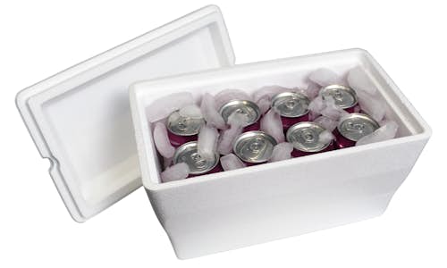 Perma Frost cooler with drinks on ice