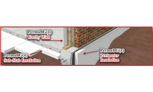 Perma BG+ foam insulation for below grade applications