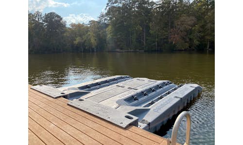 Two Permaport Xpress docks with Xpress Steps and an Xpress Walk